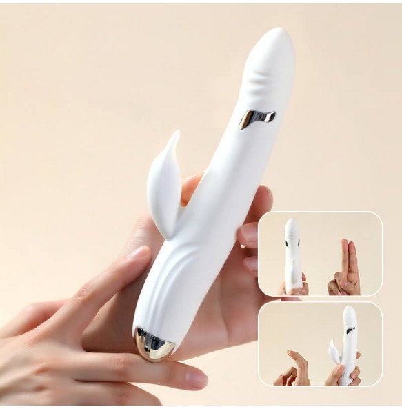 MizzZee - Electric Shock Dual Vibrator Wand (Chargeable - White)